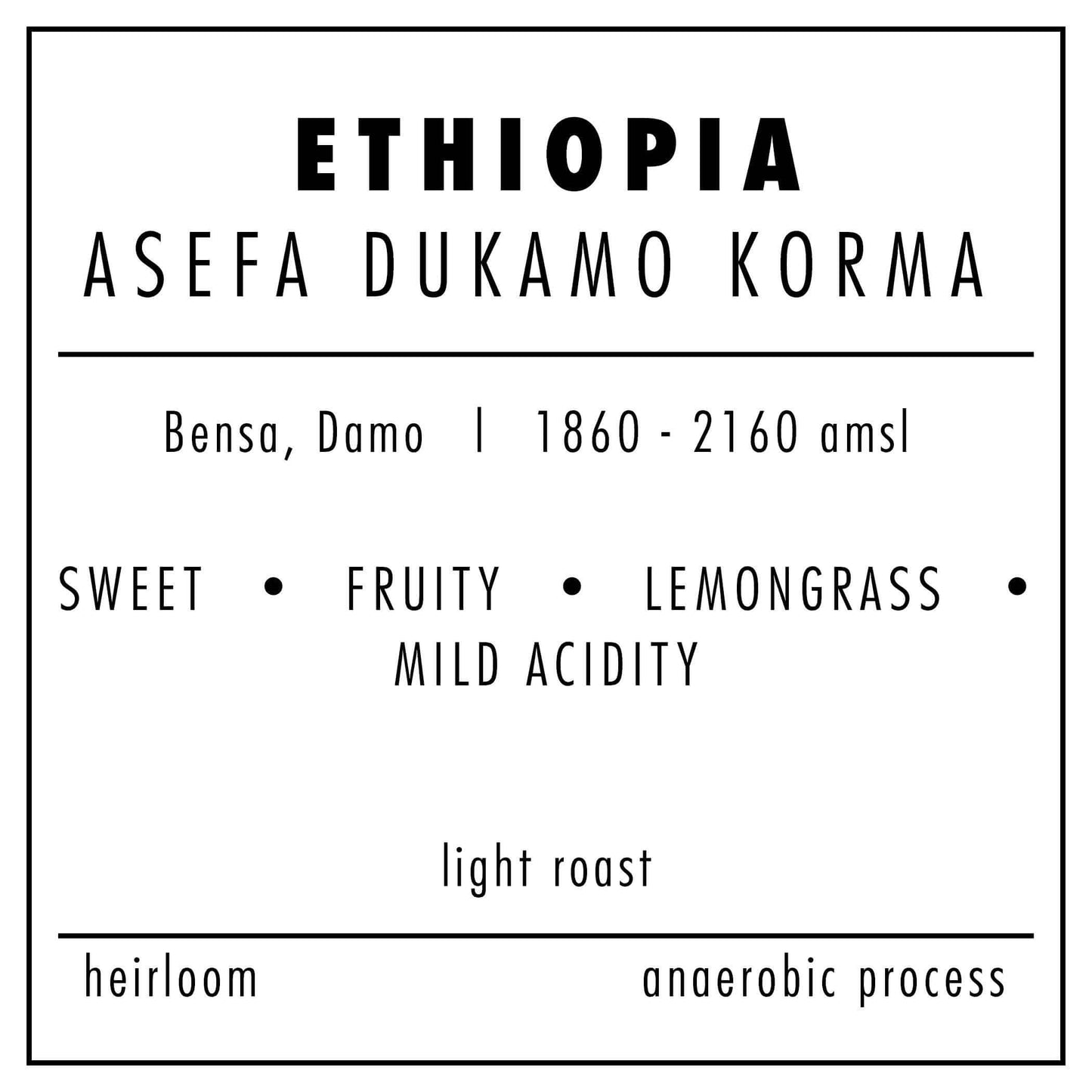 ETHIOPIA - ASEFA DUKAMO KORMA